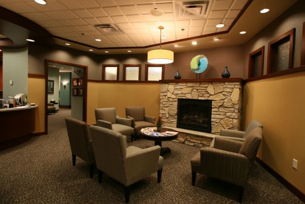 Endodontics fireplace lounge