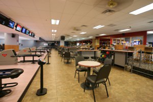 McPete's bowling alley sitting area